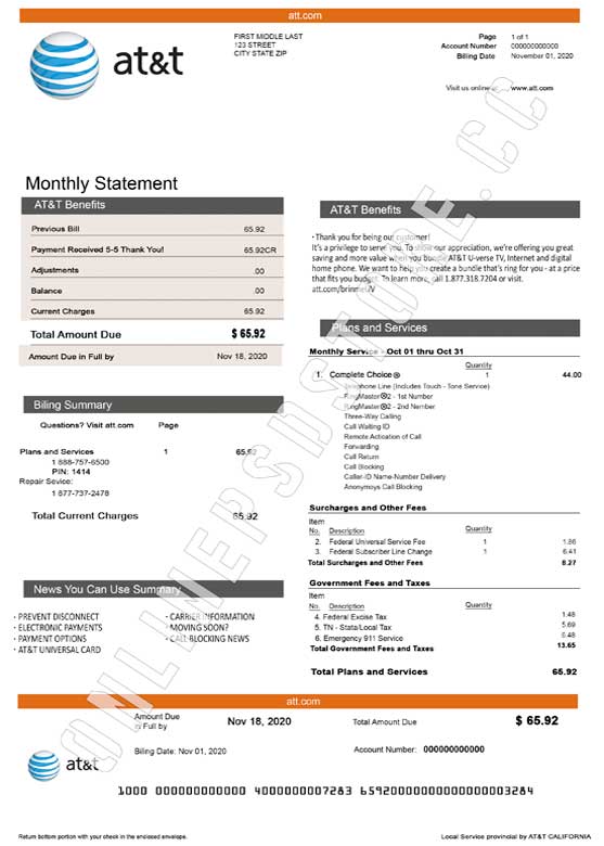 downloadable-fake-at-t-bill-template