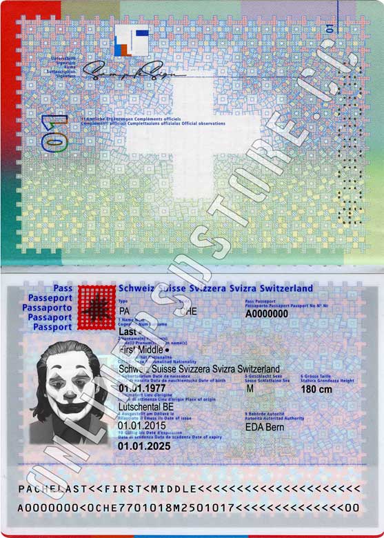 Switzerland Passport Download New Editable PSD Templates