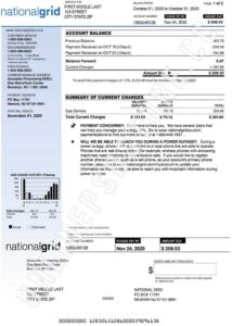 National Grid Bill | Download new editable PSD templates