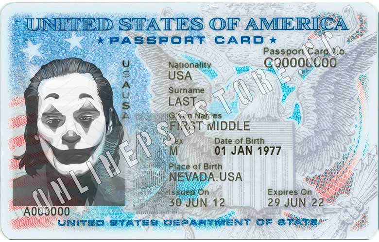 passport card usa psd cc united states template templates editable cart