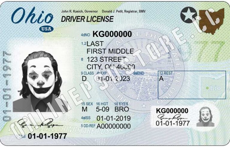 free ohio drivers license template